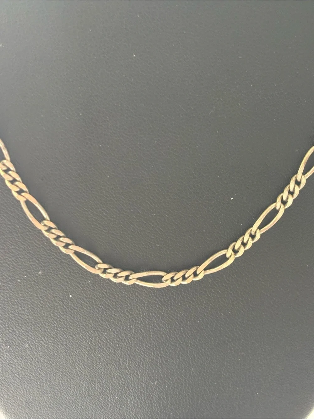 .925 sterling silver FIGARO CHAIN LINK NECKLACE thick lobster clasp UNISEX 19”
